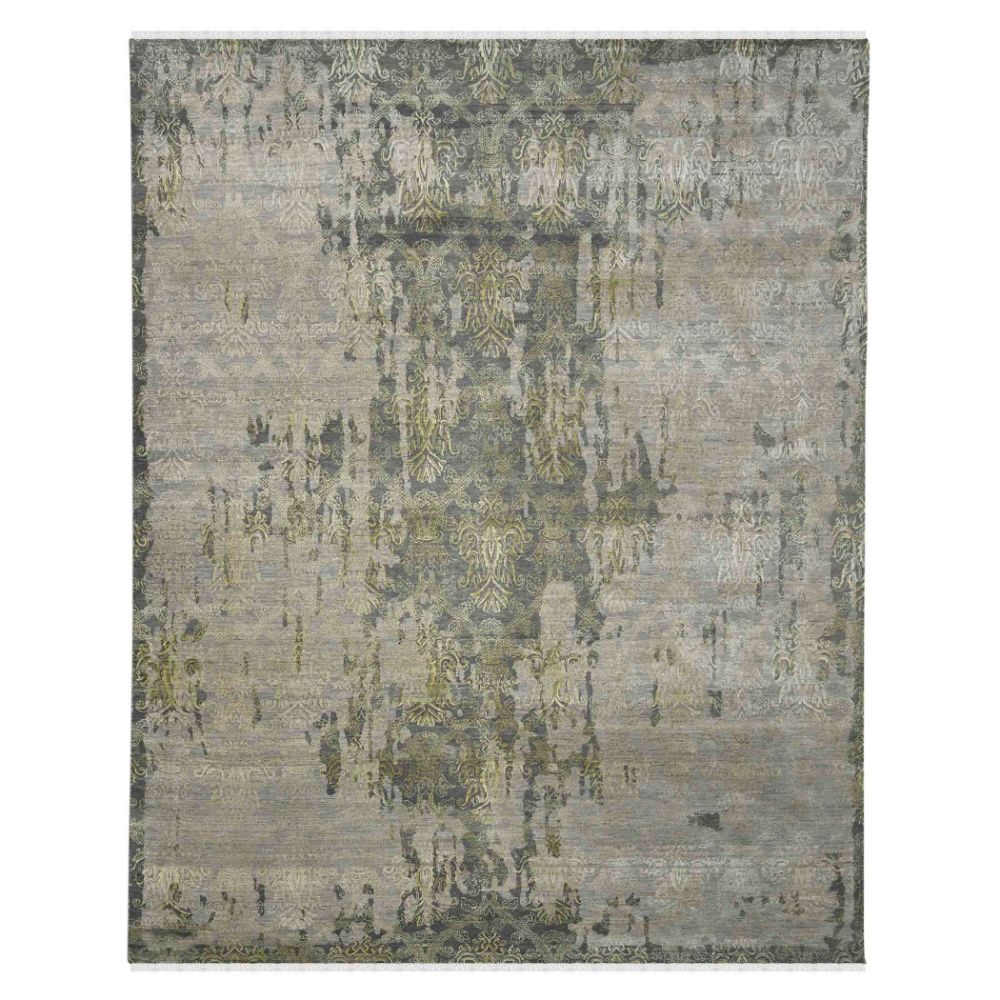 Amer Rugs PEA-2 Pearl Keans Light Gray Hand-Knotted Wool/Silk Area Rug 8