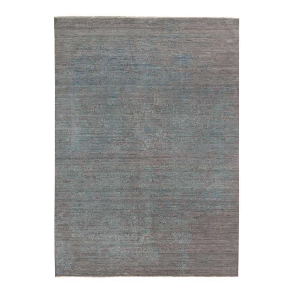 Amer Rugs PEA-6 Pearl Lorinda Gray/Blue Hand-Knotted Wool/Silk Area Rug 8