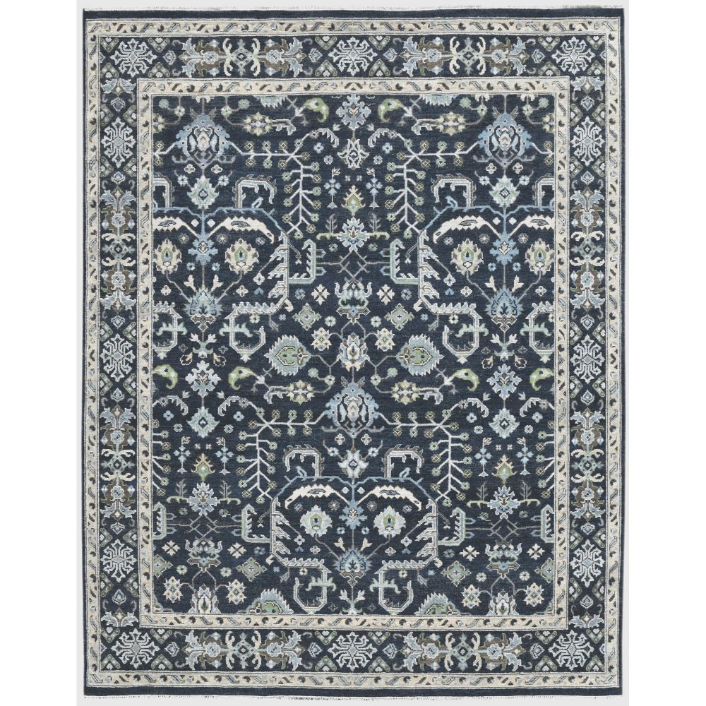 Amer Rugs BRS-9 Bristol Harrow Blue Hand-Knotted Wool Area Rug 2