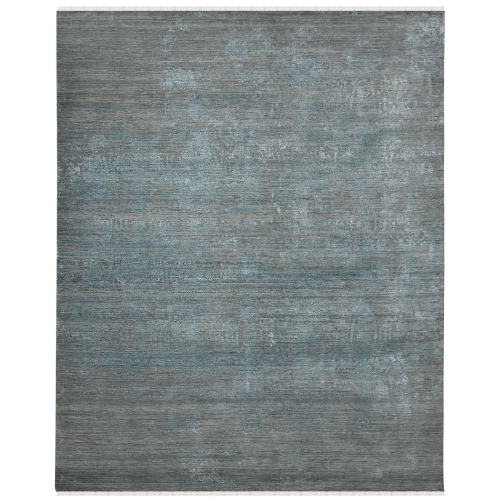 Amer Rugs PEA-8 Pearl Shaler Dark Gray/Blue Hand-Knotted Wool/Silk Area Rug 2