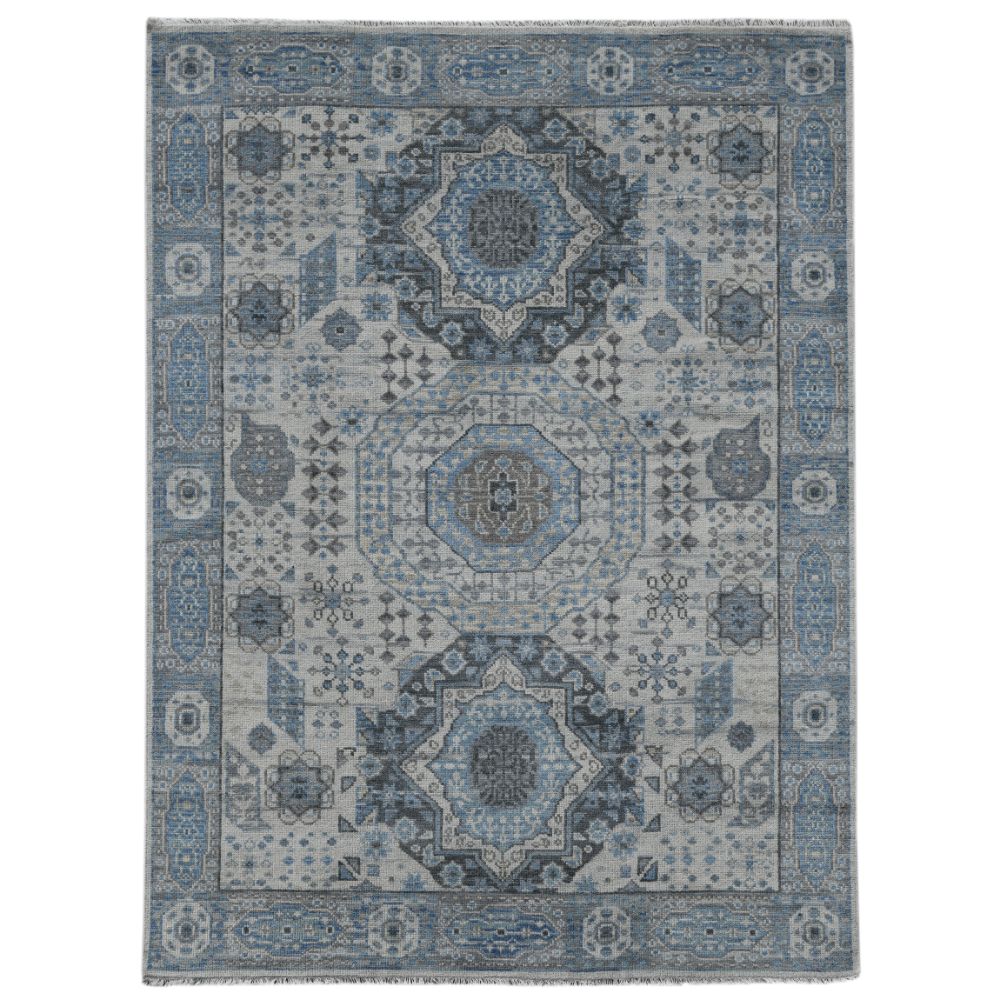 Amer Rugs DIV-1 Divine Toluca Blue Hand-Knotted Wool Area Rug 2