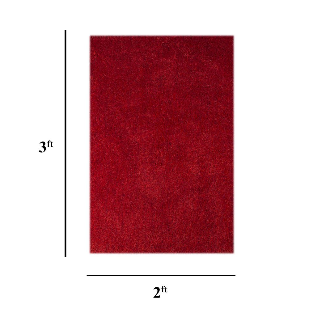 Amer Rugs ILT-1 Illustrations Suma Red Polyester Shag Area Rug 2