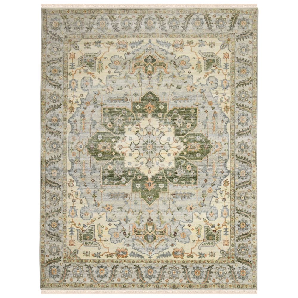 Amer Rugs MIL-10 Milano Caly Stone White Hand-Knotted Wool Area Rug 8