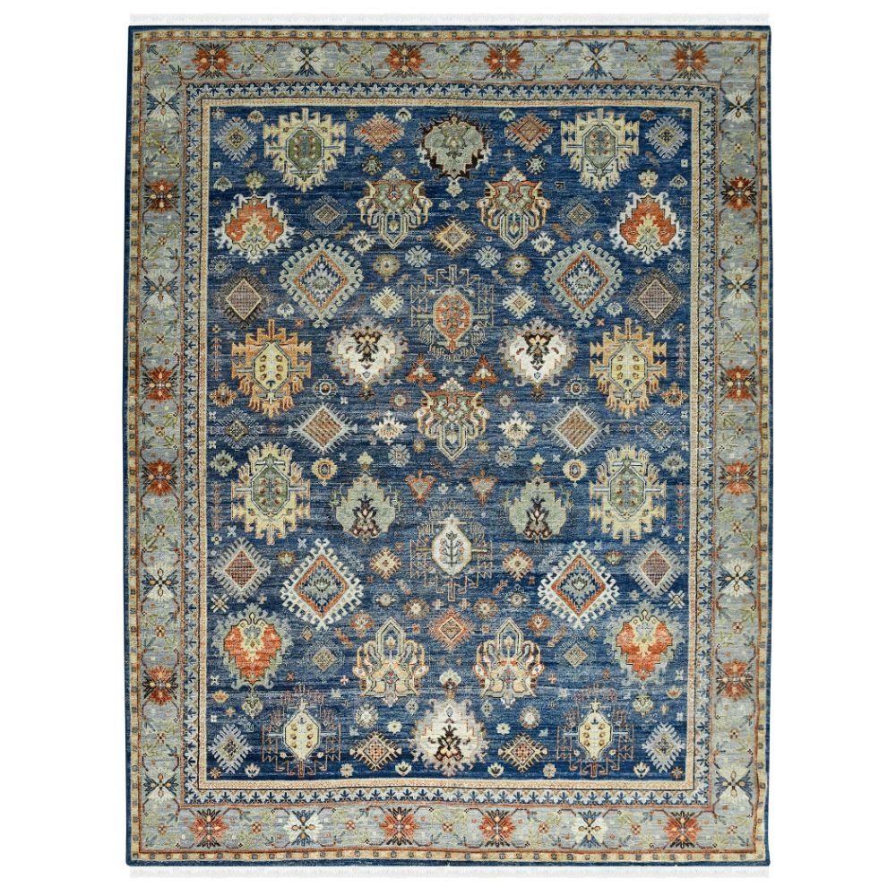 Amer Rugs MIL-30 Milano Effy Dark Blue Hand-Knotted Wool Area Rug 10