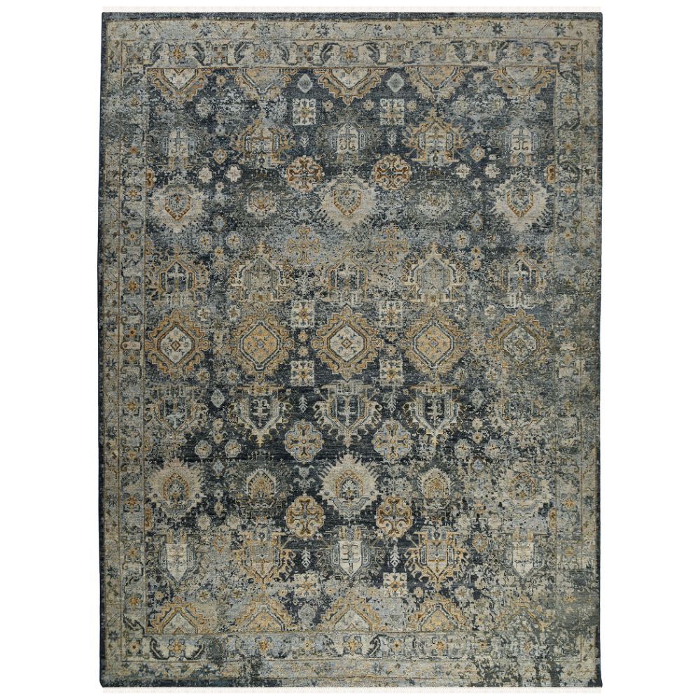 Amer Rugs MIL-40 Milano Frey Sea Blue Hand-Knotted Wool Area Rug 2