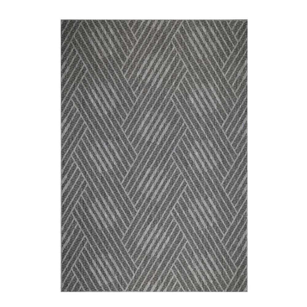 Amer Rugs MRY-2 Maryland Abbel Fossil Gray Geometric Indoor/Outdoor Area Rug 48" x 72"