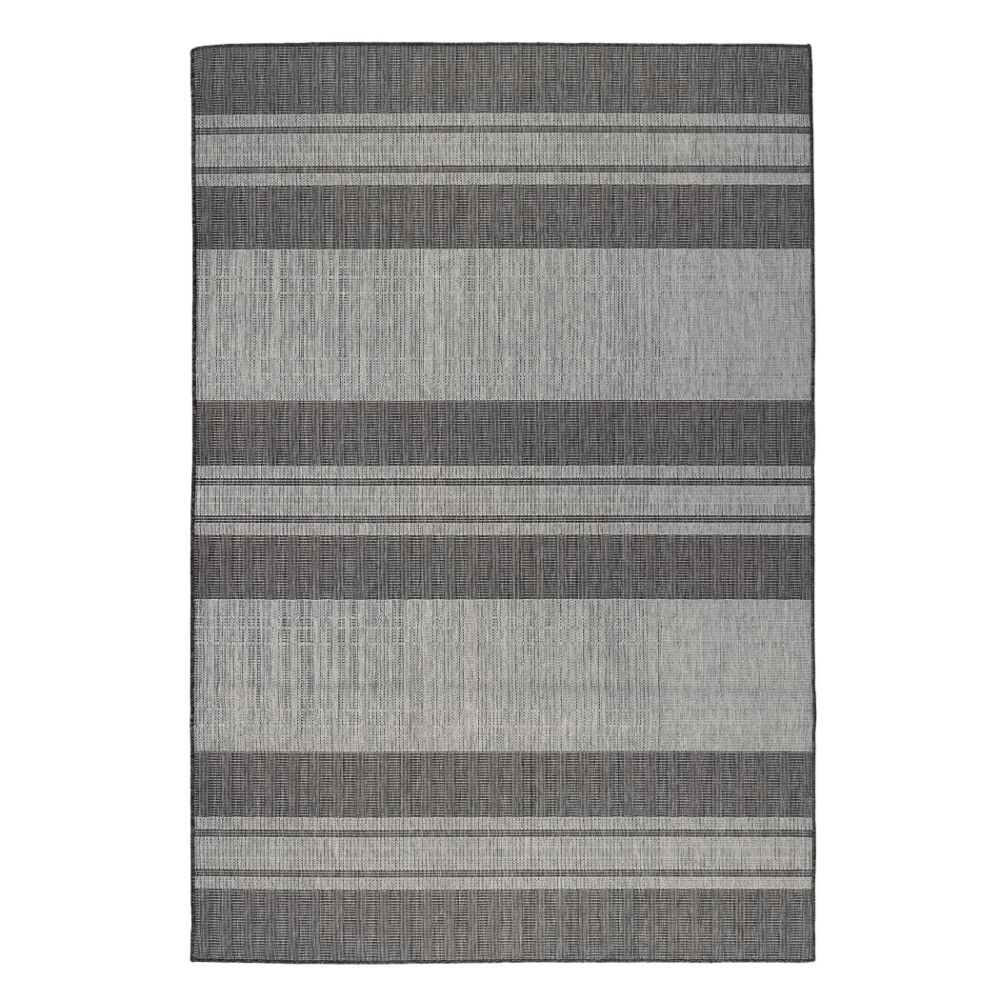 Amer Rugs MRY-7 Maryland Blessy Silver Striped Indoor/Outdoor Area Rug 24" x 36"
