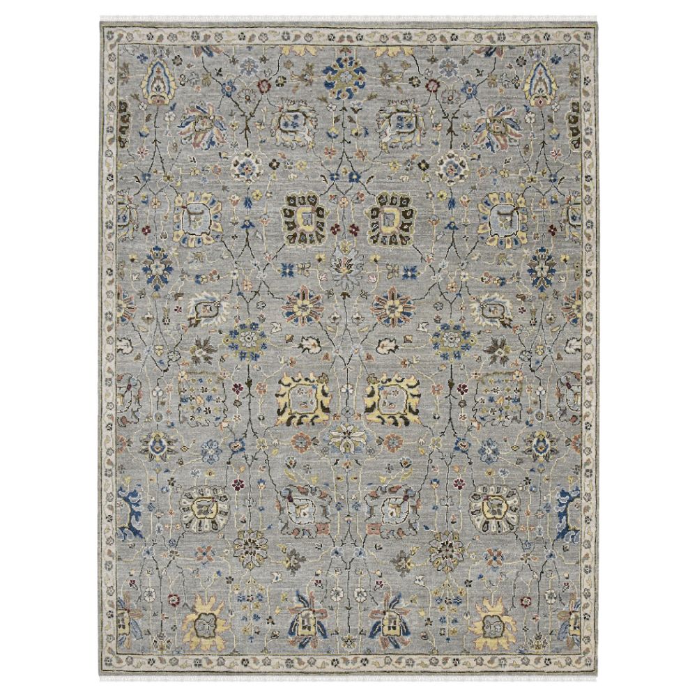 Amer Rugs BRS-30 Bristol Fareford Silver/Gray Hand-Knotted Wool Area Rug 2