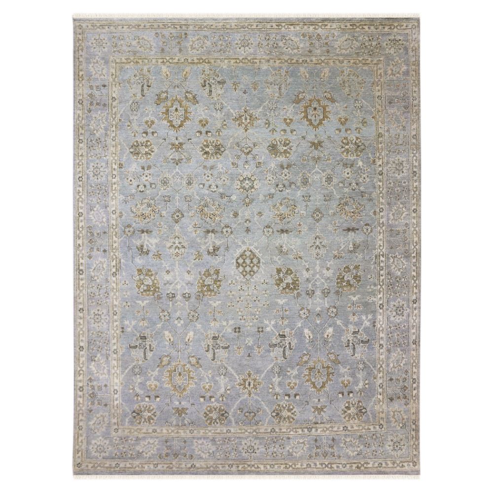 Amer Rugs NUI-134 Nuit Arabe Lodi Ice Blue Hand-Knotted Wool Area Rug 2