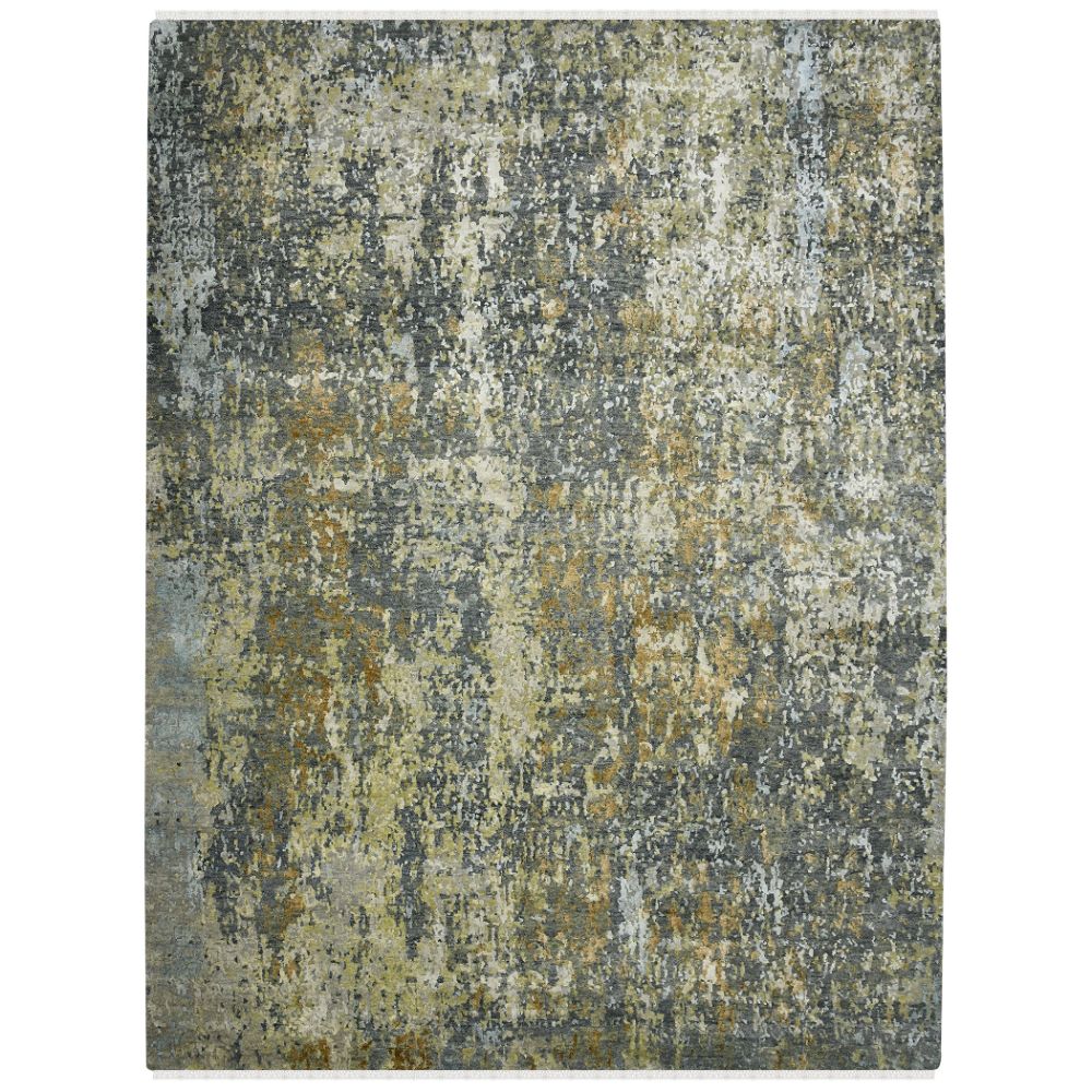 Amer Rugs MYS-8 Mystique Linden Steel Gray Hand-Knotted Wool/Silk Area Rug 2