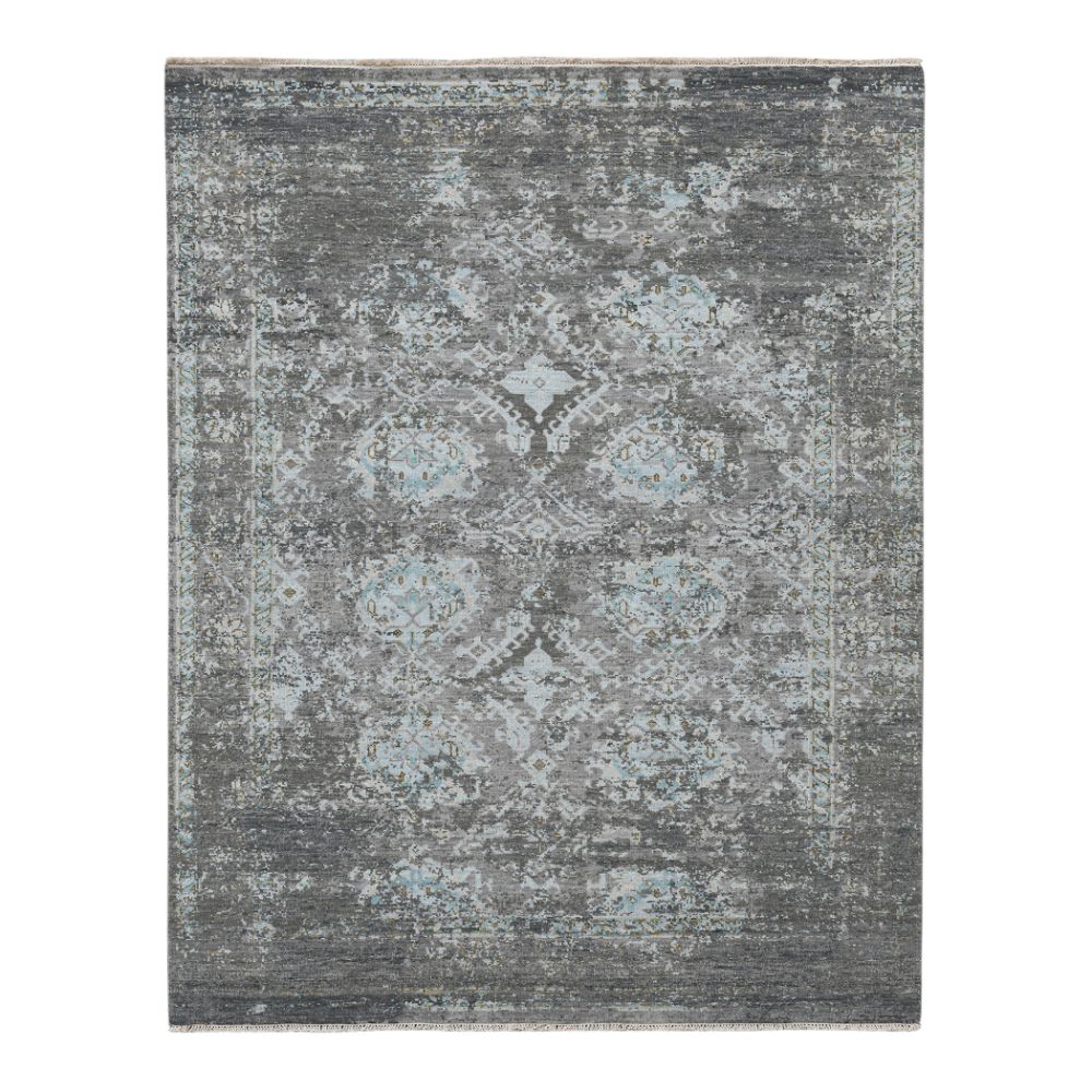 Amer Rugs NUI-22 Nuit Arabe Teri Silver Hand-Knotted Wool Area Rug 2