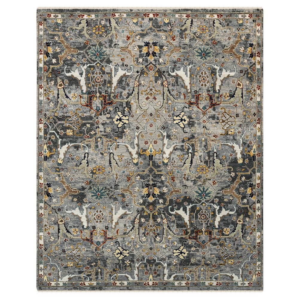 Amer Rugs BRS-43 Bristol Kriotra Deep Silver/Gold Hand-Knotted Wool Area Rug 2
