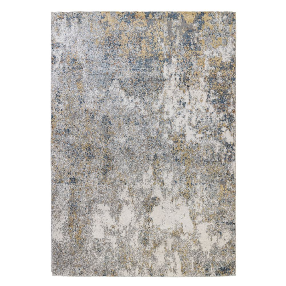 Amer Rugs YAS-5 Yasmin Acy Yellow/Blue Abstract Polyester Area Rug 2