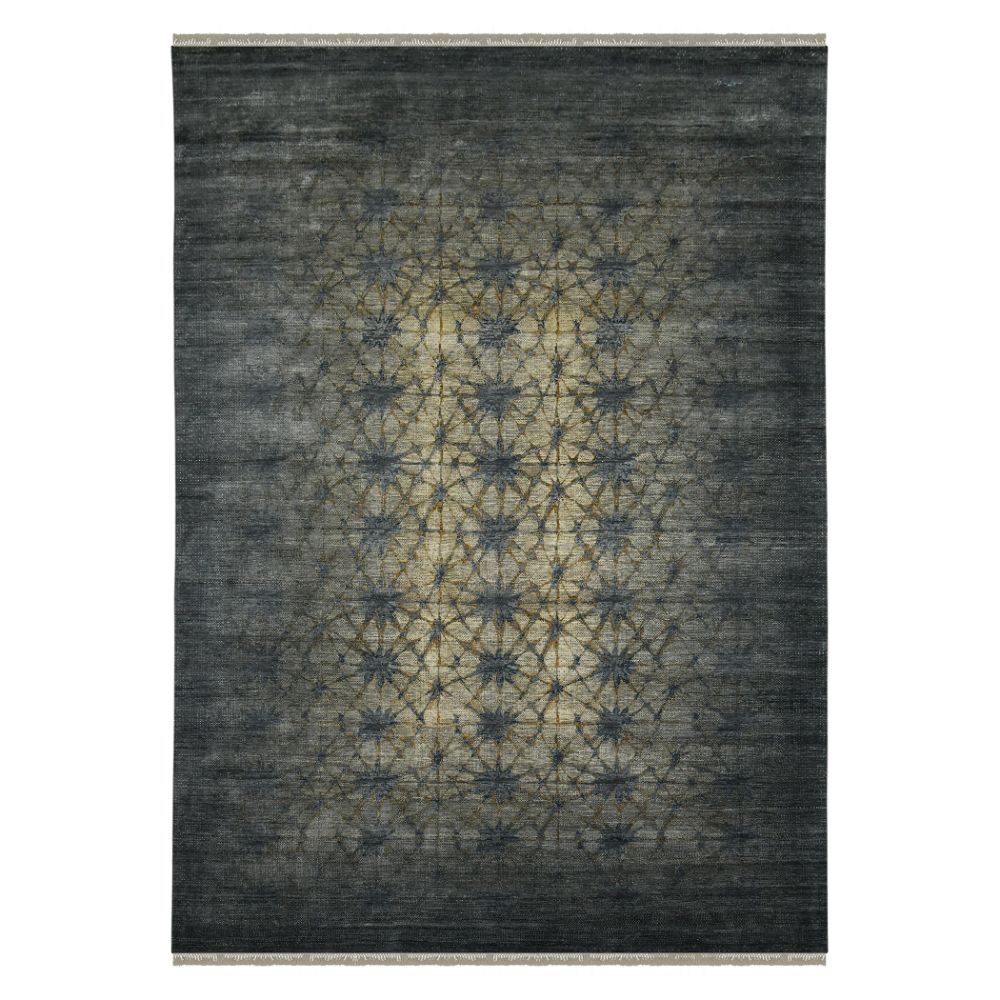 Amer Rugs DAZ-95 Dazzle Moorse Graphite Hand-Knotted Wool/Silk Area Rug 2