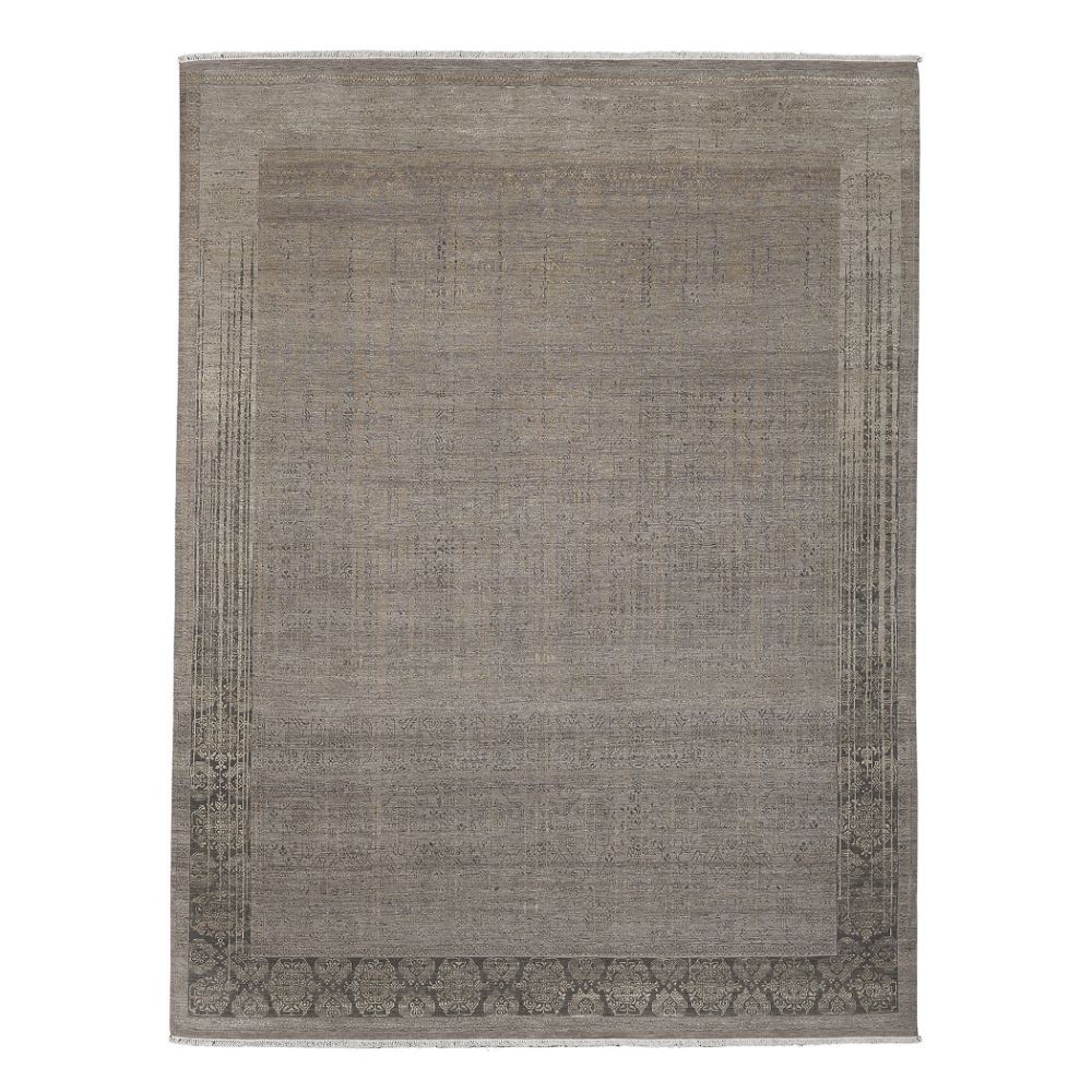 Amer Rugs PEA-4 Pearl Montague Gray Hand-Knotted Wool/Silk Area Rug 8