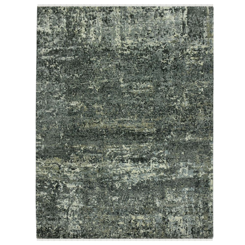 Amer Rugs MYS-23 Mystique Linden Gray/Blue Hand-Knotted Wool/Silk Area Rug 2