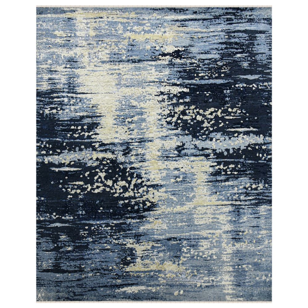 Amer Rugs HRM-1 Hermitage Alyanna Blue Sapphire Hand-Knotted Wool/Viscose Area Rug 2