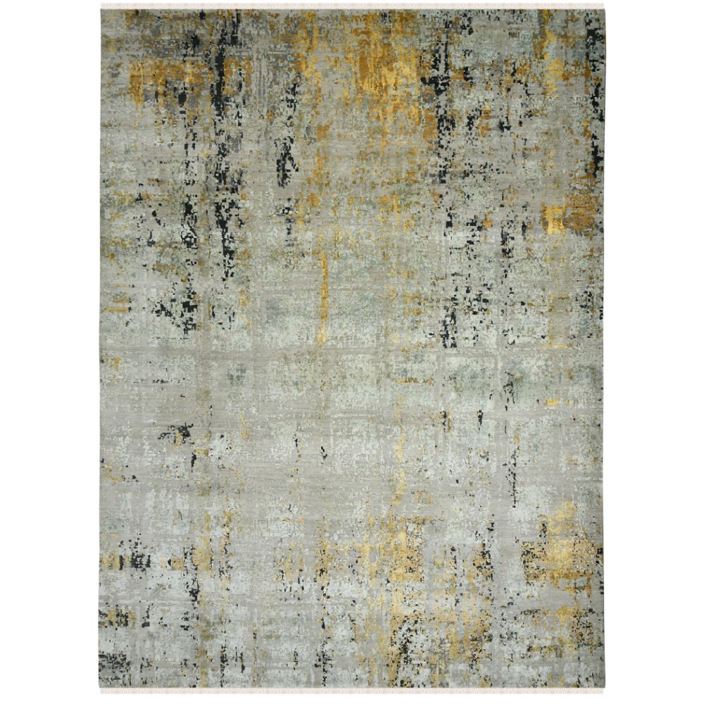 Amer Rugs MAJ-19 Majestic Graffi Blue/Yellow Hand-Knotted Wool Area Rug 2