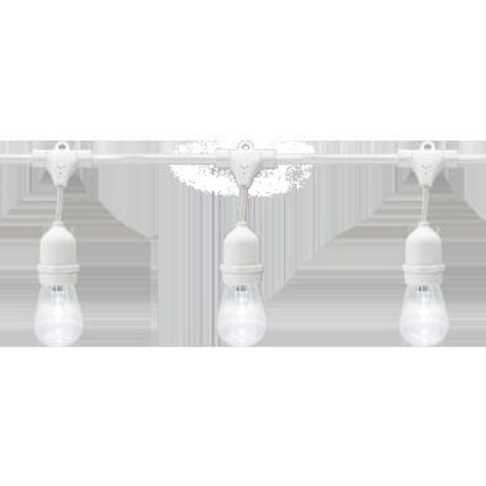 American Lighting LS2-MS-24-48-WH 48 Feet Cageless 24 E26 Suspended Sockets 24" Spacing 14Awg 2-Wire in White