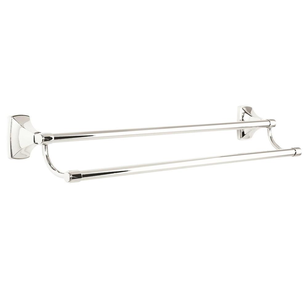 Amerock BH2650526 Clarendon 24in(610mm) Double Towel Bar - Polished Chrome