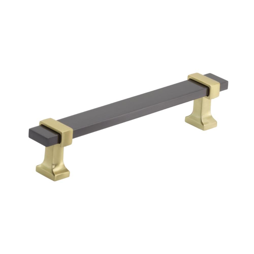Amerock BP36682BCRBGL Overton 5-1/16 inch (128mm) Center-to-Center Black Chrome/Brushed Gold Cabinet Pull