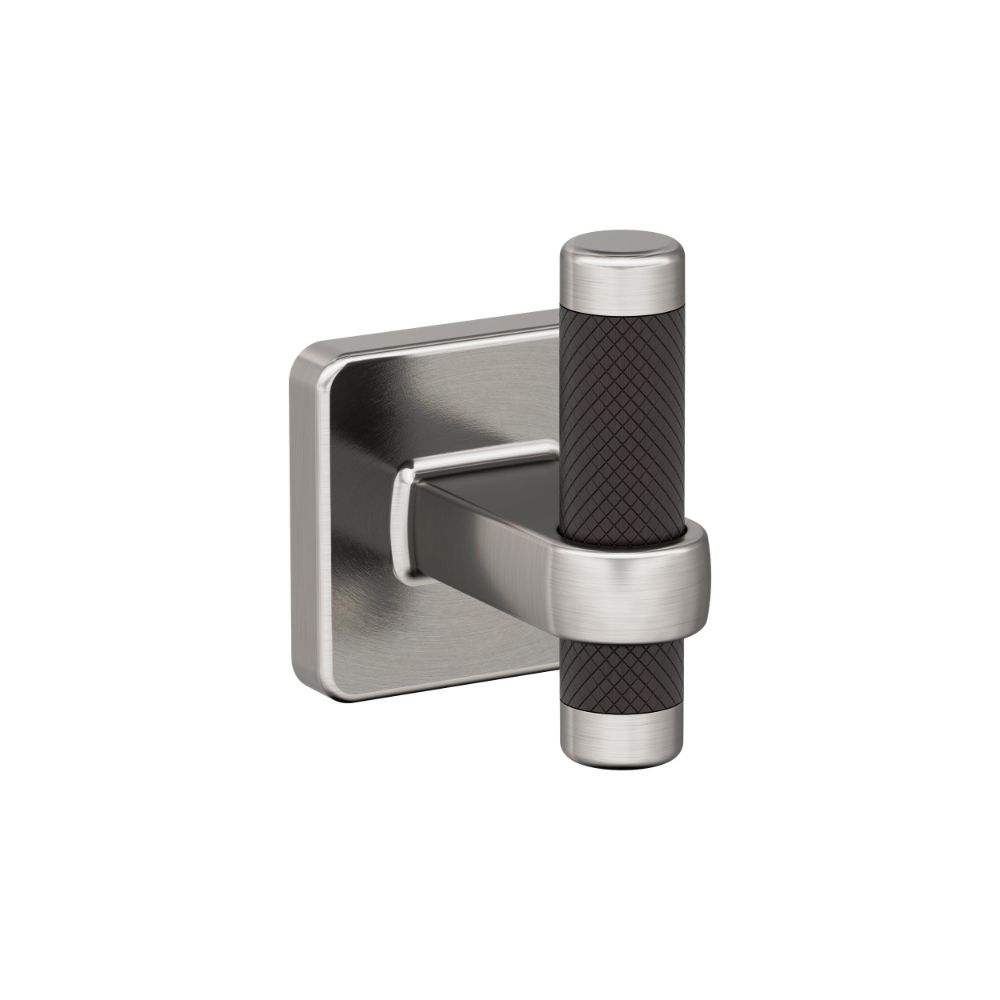 Amerock BH36563G10ORB Esquire Brushed Nickel/Oil-Rubbed Bronze Contemporary Single Robe Hook