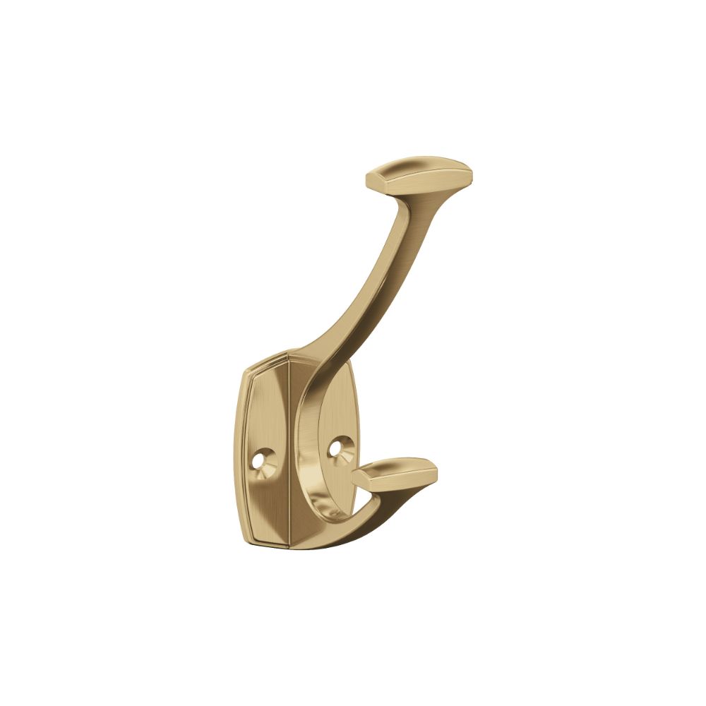 Amerock H37001CZ Vicinity Traditional Double Prong Champagne Bronze Wall Hook