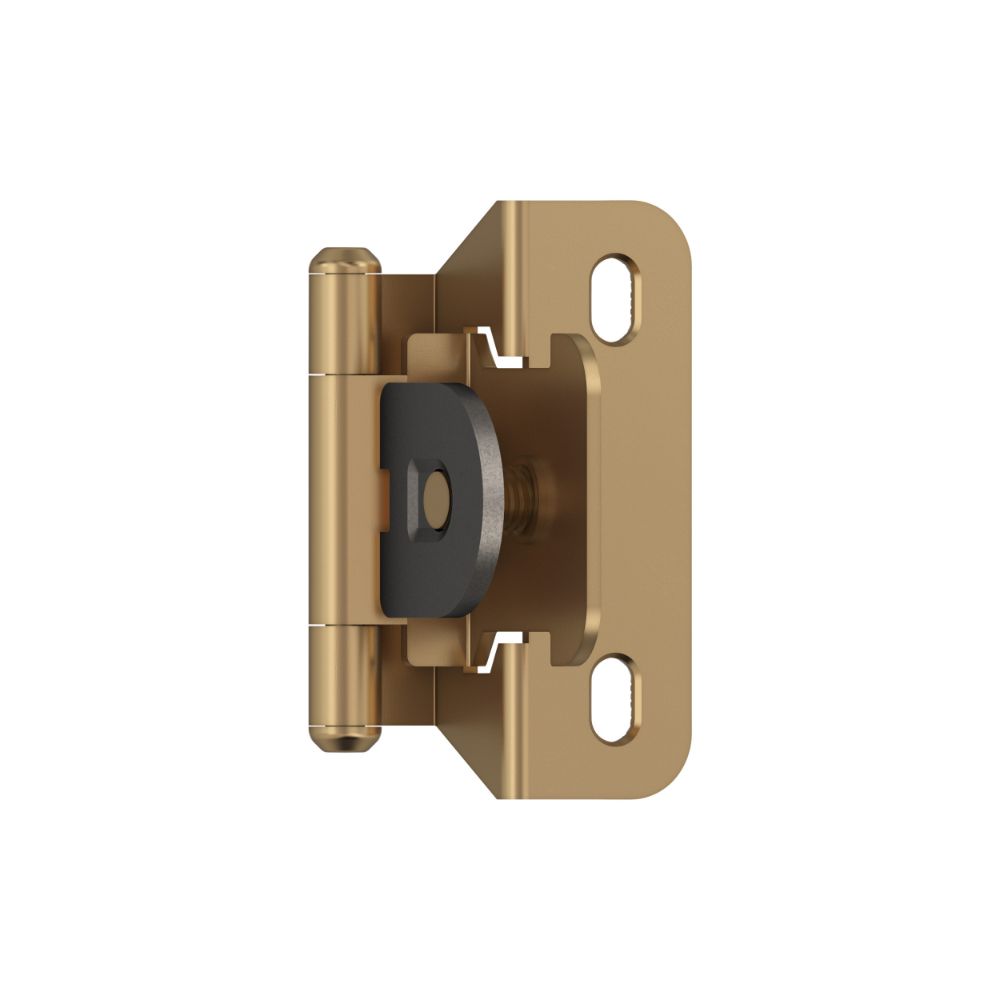 Amerock BPR8715CZ 1/4 in (6 mm) Overlay Single Demountable Partial Wrap Champagne Bronze Cabinet Hinge - 1 Pair