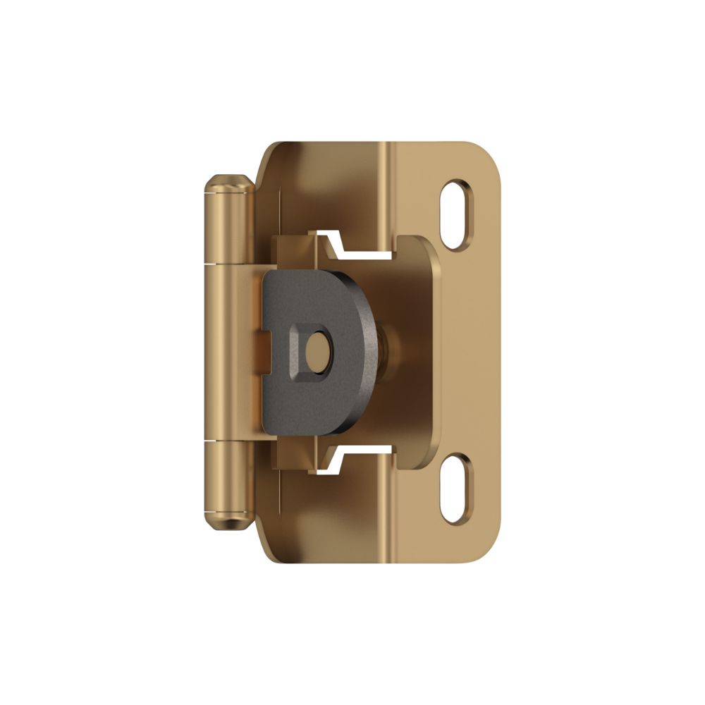 Amerock BPR8719CZ 1/2 in (13 mm) Overlay Single Demountable Partial Wrap Champagne Bronze Cabinet Hinge - 1 Pair