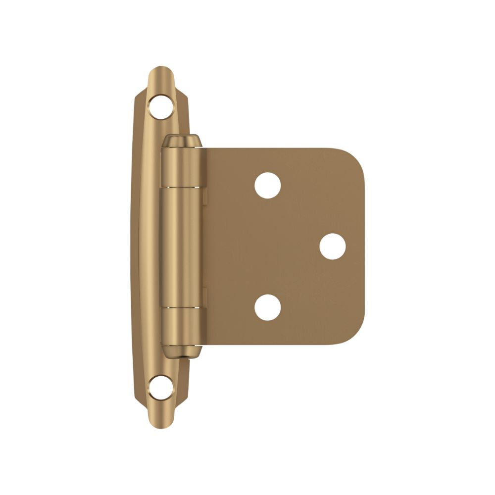 Amerock BPR3429CZ Variable Overlay Self Closing Face Mount Champagne Bronze Cabinet Hinge - 1 Pair