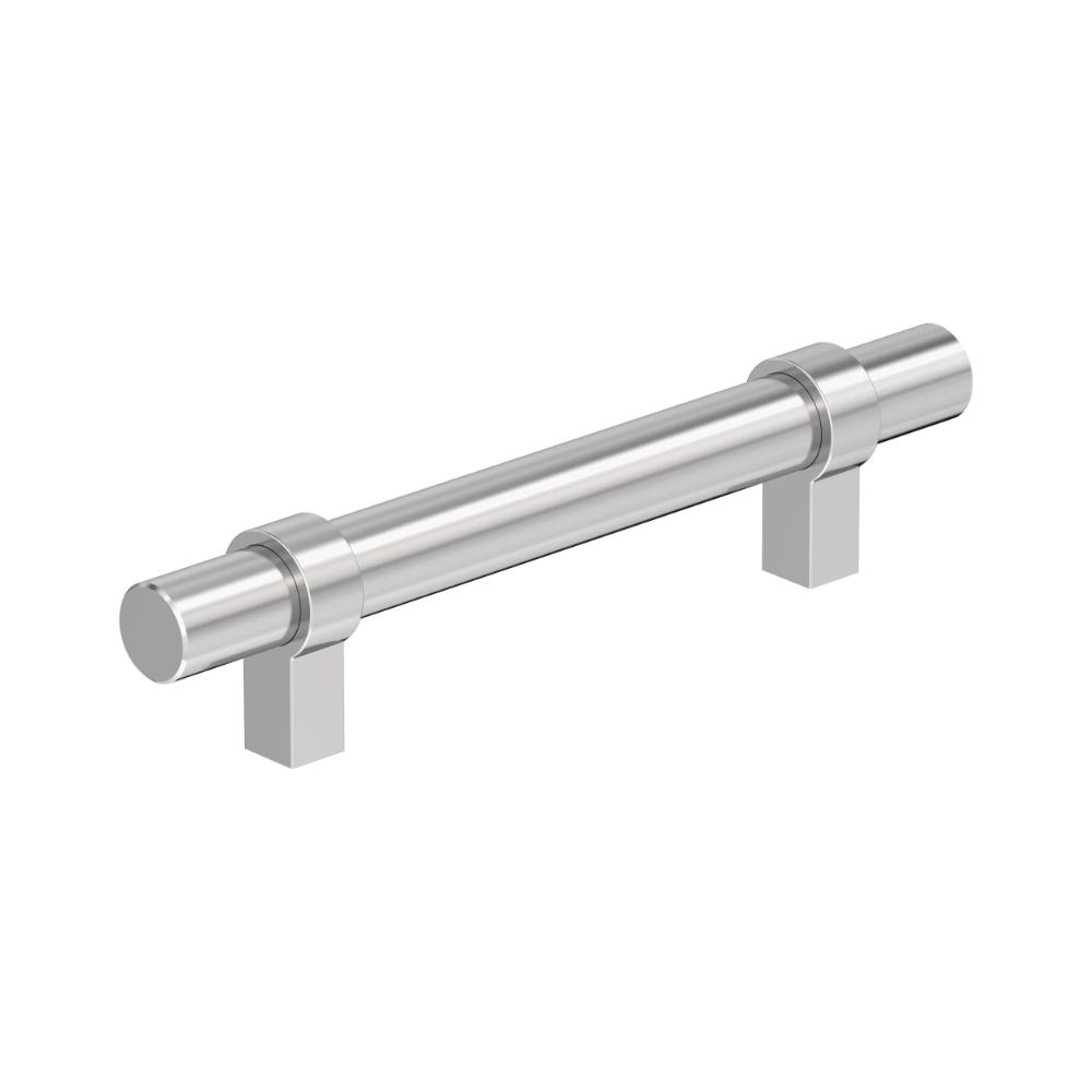 Amerock BP3716126 Central 3-3/4 inch (96mm) Center-to-Center Polished Chrome Cabinet Pull