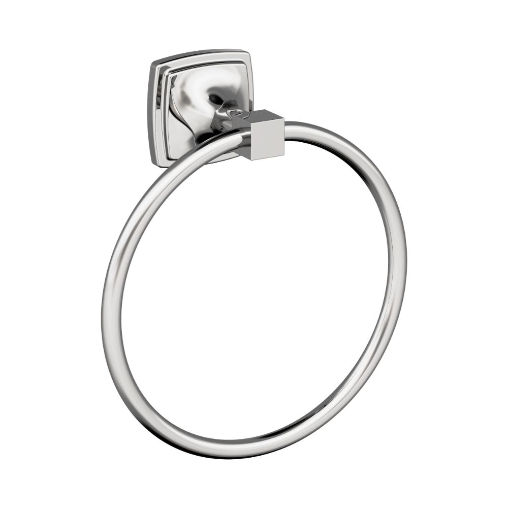 Amerock BH3609226 Stature Chrome Transitional 7-9/16 in (192 mm) Length Towel Ring