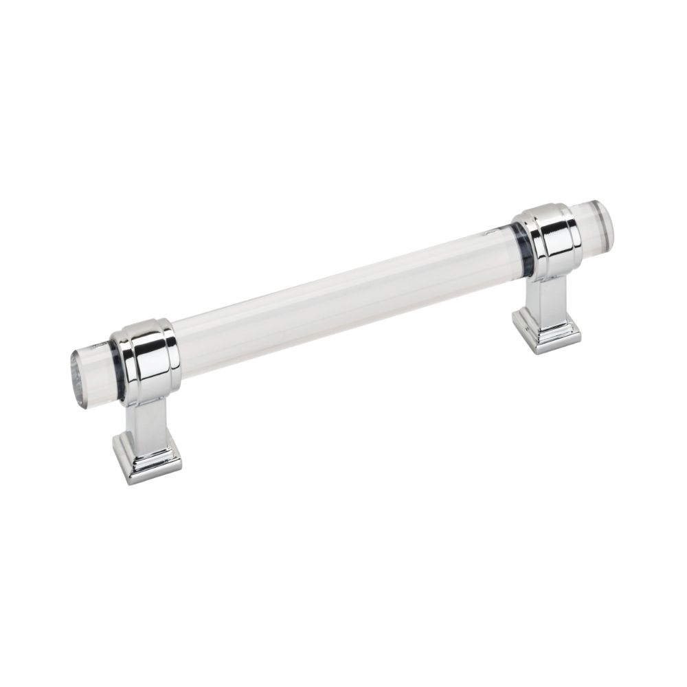 Amerock BP36655C26 Glacio 5-1/16 in (128 mm) Center-to-Center Clear/Polished Chrome Cabinet Pull
