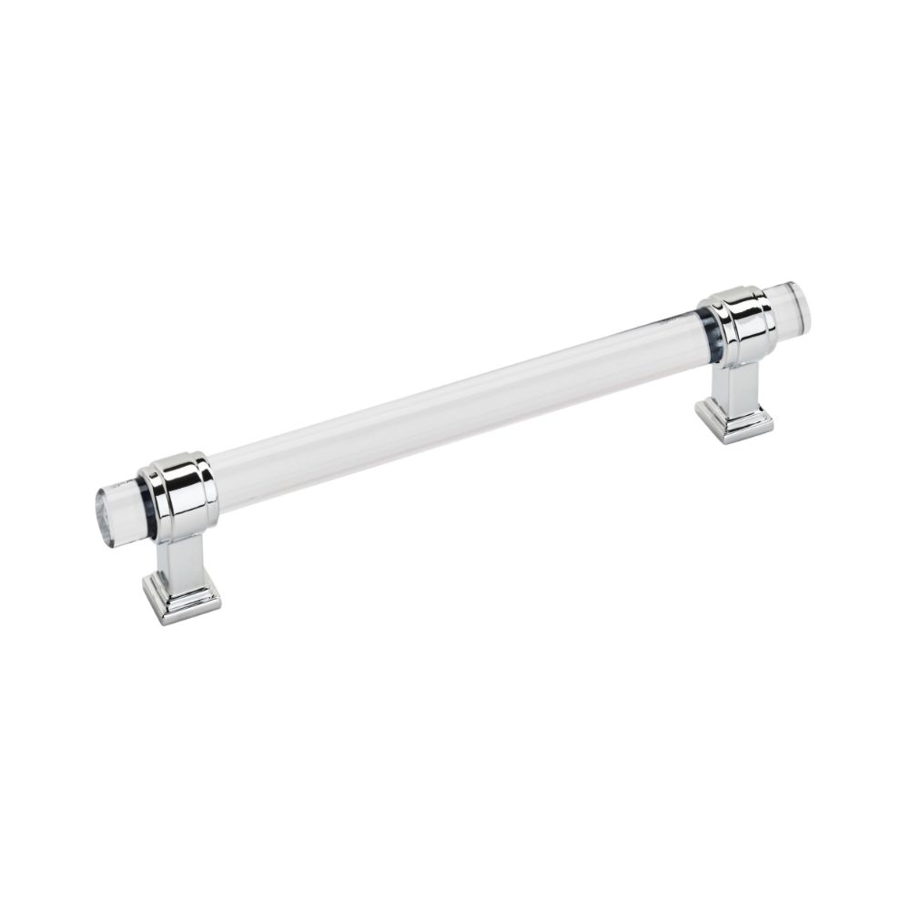 Amerock BP36656C26 Glacio 6-5/16 in (160 mm) Center-to-Center Clear/Polished Chrome Cabinet Pull