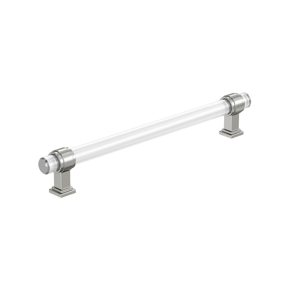 Amerock BP36661C26 Glacio 8 inch (203mm) Center-to-Center Clear/Polished Chrome Cabinet Pull