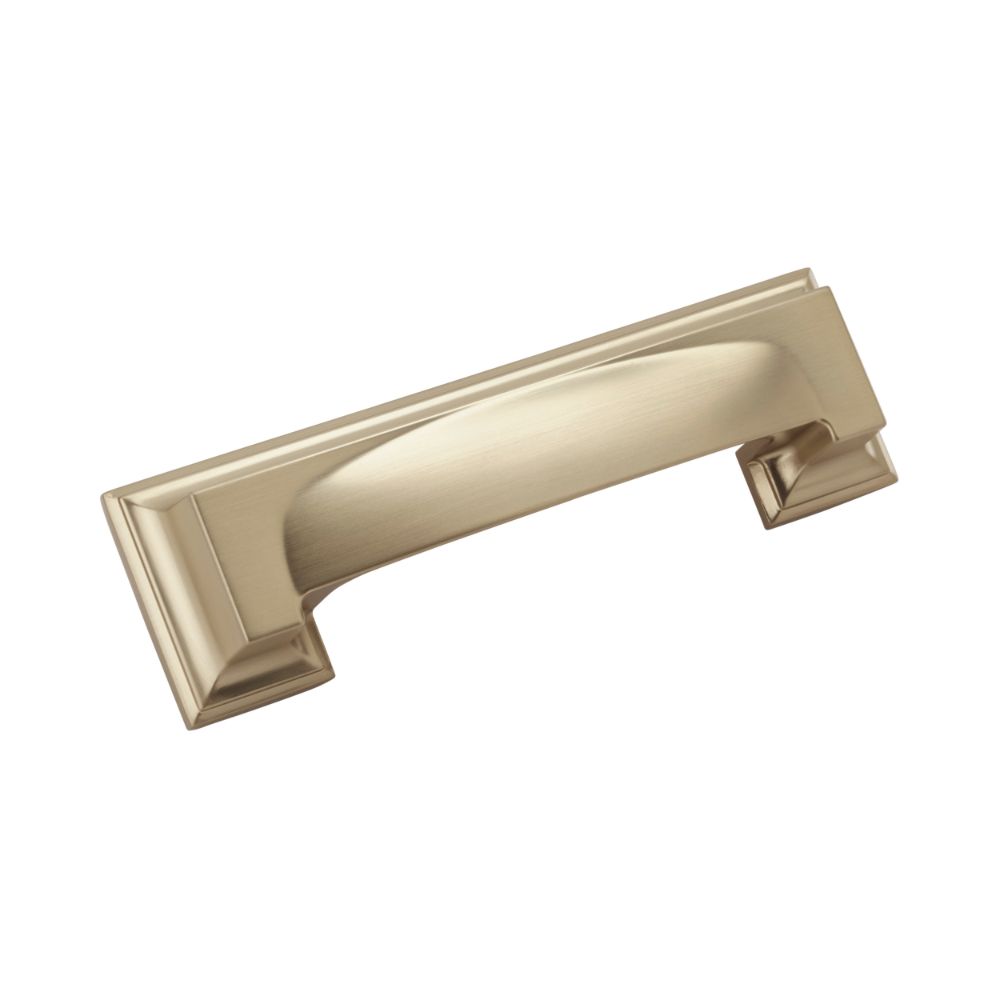 Amerock BP36762BBZ Appoint 3 inch or 3-3/4 inch (76mm or 96mm) Center-to-Center Golden Champagne Cabinet Cup Pull