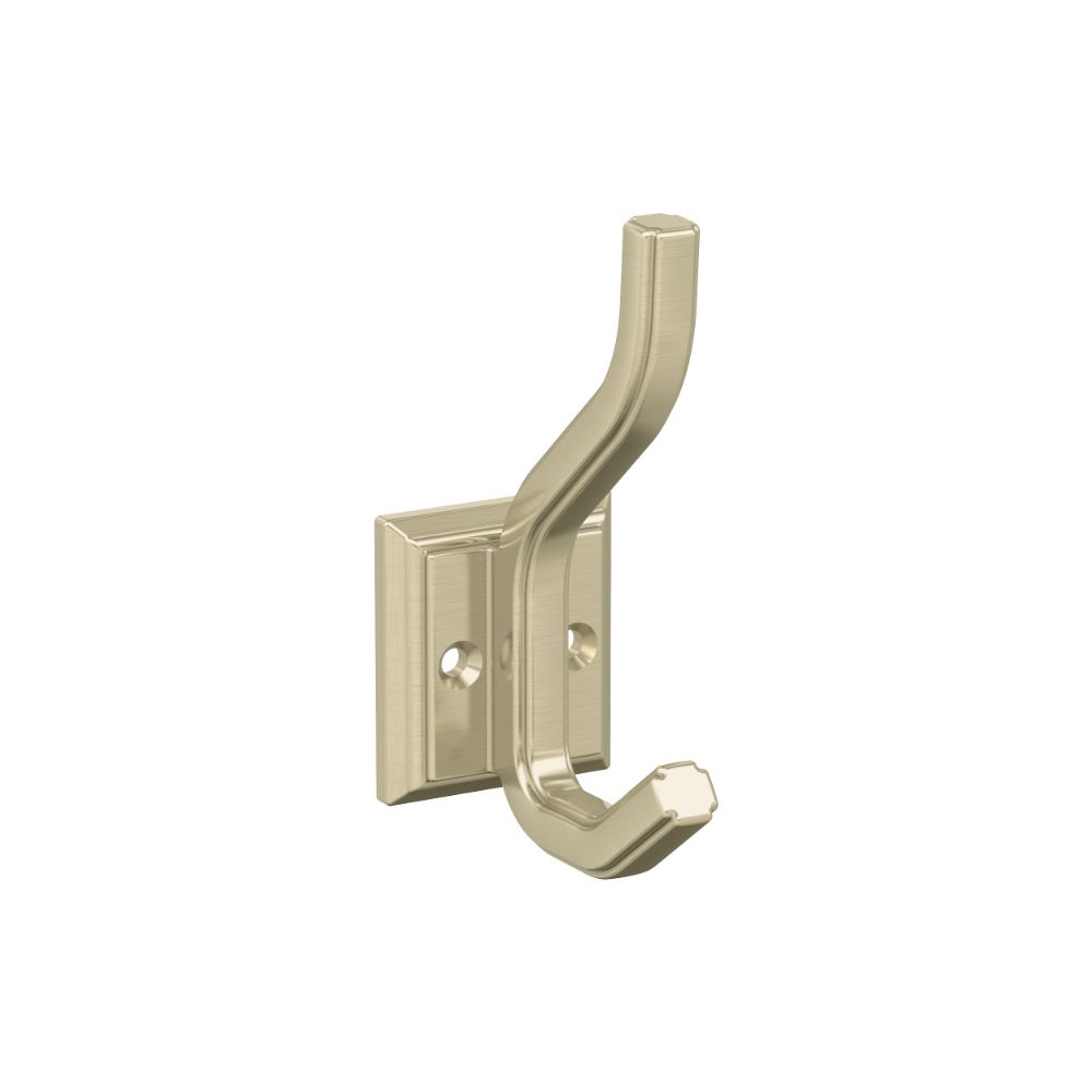 Amerock H37005BBZ Aliso Transitional Double Prong Golden Champagne Wall Hook