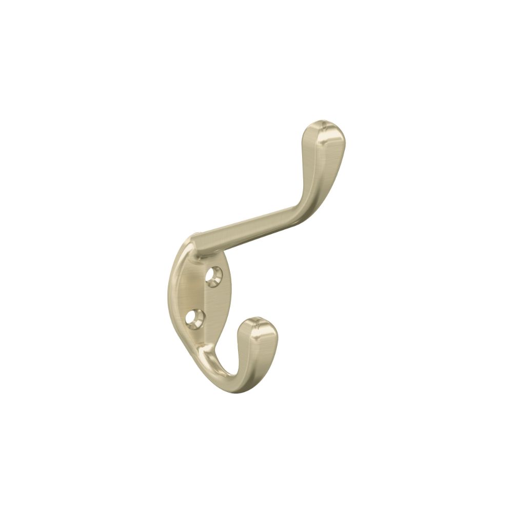 Amerock H55451BBZ Noble Traditional Double Prong Golden Champagne Wall Hook