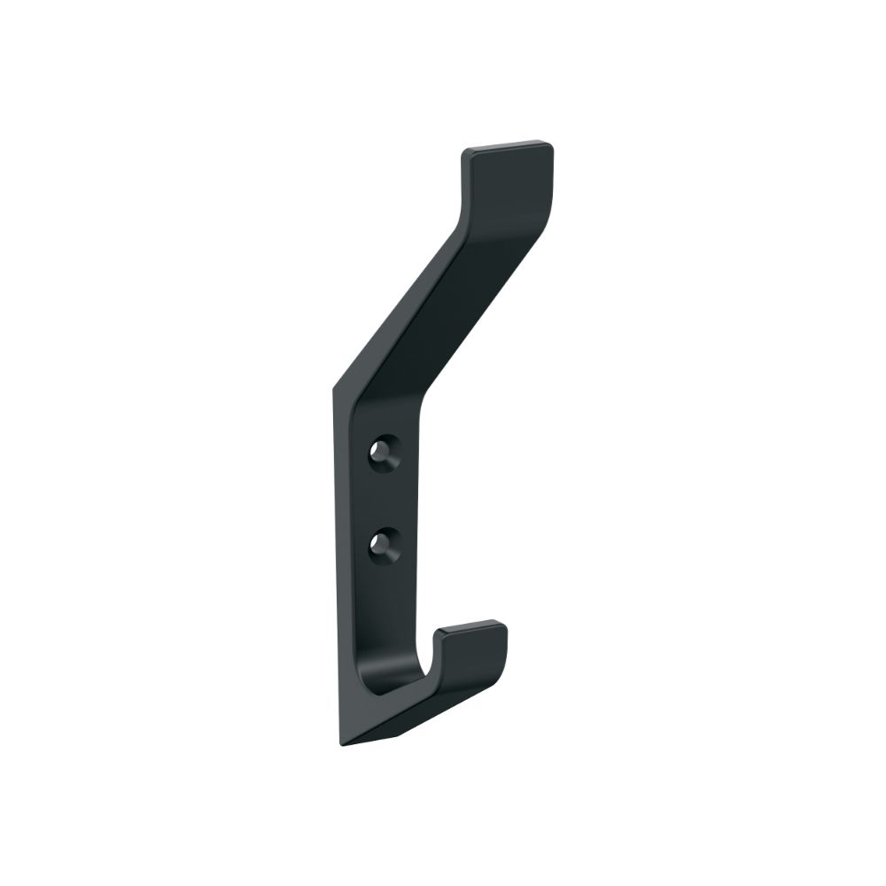 Amerock H37003MB Emerge Contemporary Double Prong Matte Black Wall Hook
