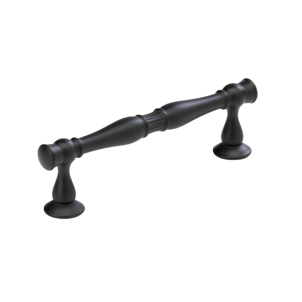Amerock BP36593FB Crawford 3-3/4 inch (96mm) Center-to-Center Matte Black Cabinet Pull