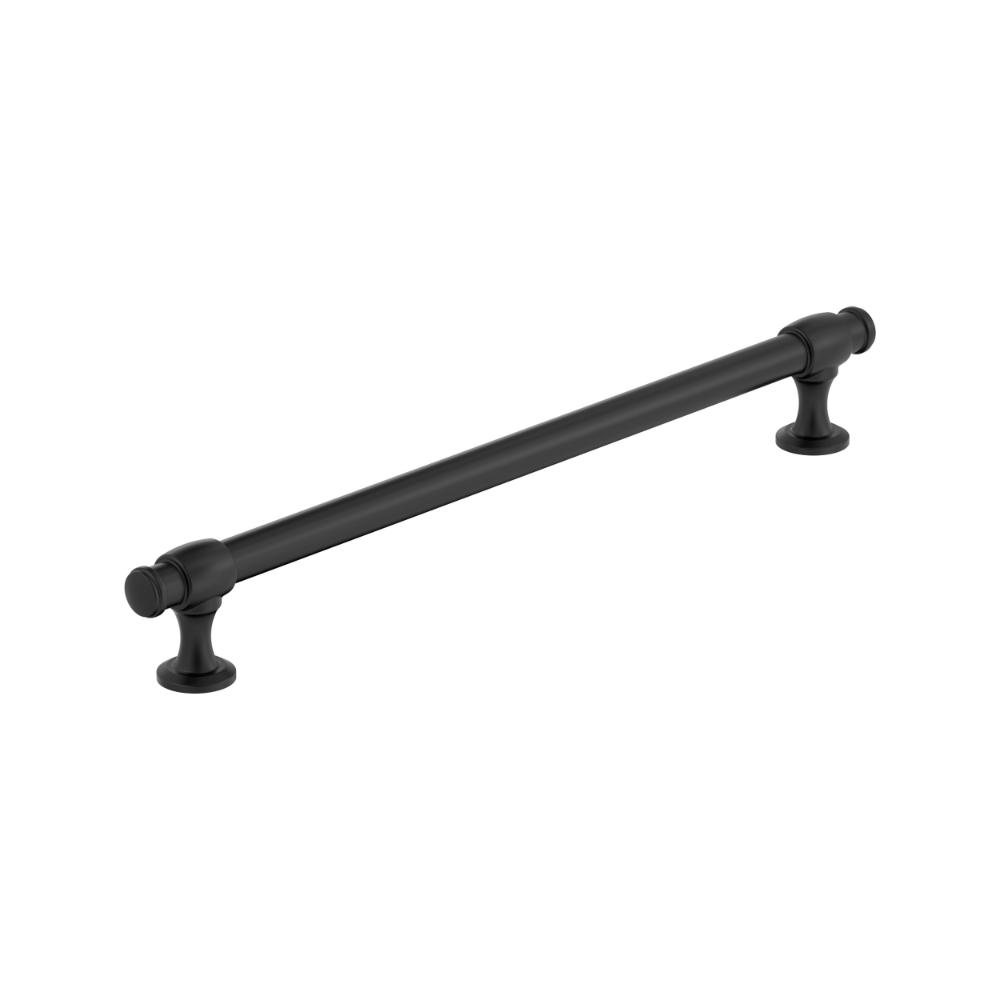 Amerock BP36772FB Winsome 10-1/16 inch (256mm) Center-to-Center Matte Black Cabinet Pull