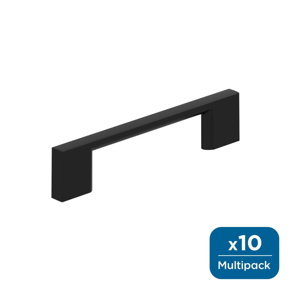Amerock 10BX37131MB Cityscape 3-3/4 inch (96mm) Center-to-Center Matte Black Cabinet Pull - 10 Pack