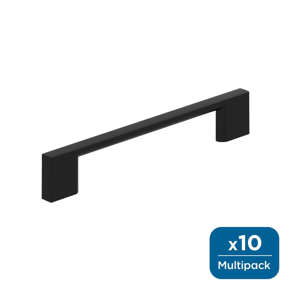 Amerock 10BX37132MB Cityscape 5-1/16 inch (128mm) Center-to-Center Matte Black Cabinet Pull - 10 Pack