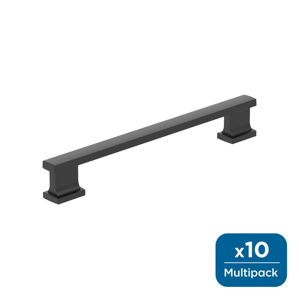 Amerock 10BX37093MB Triomphe 6-5/16 inch (160mm) Center-to-Center Matte Black Cabinet Pull - 10 Pack