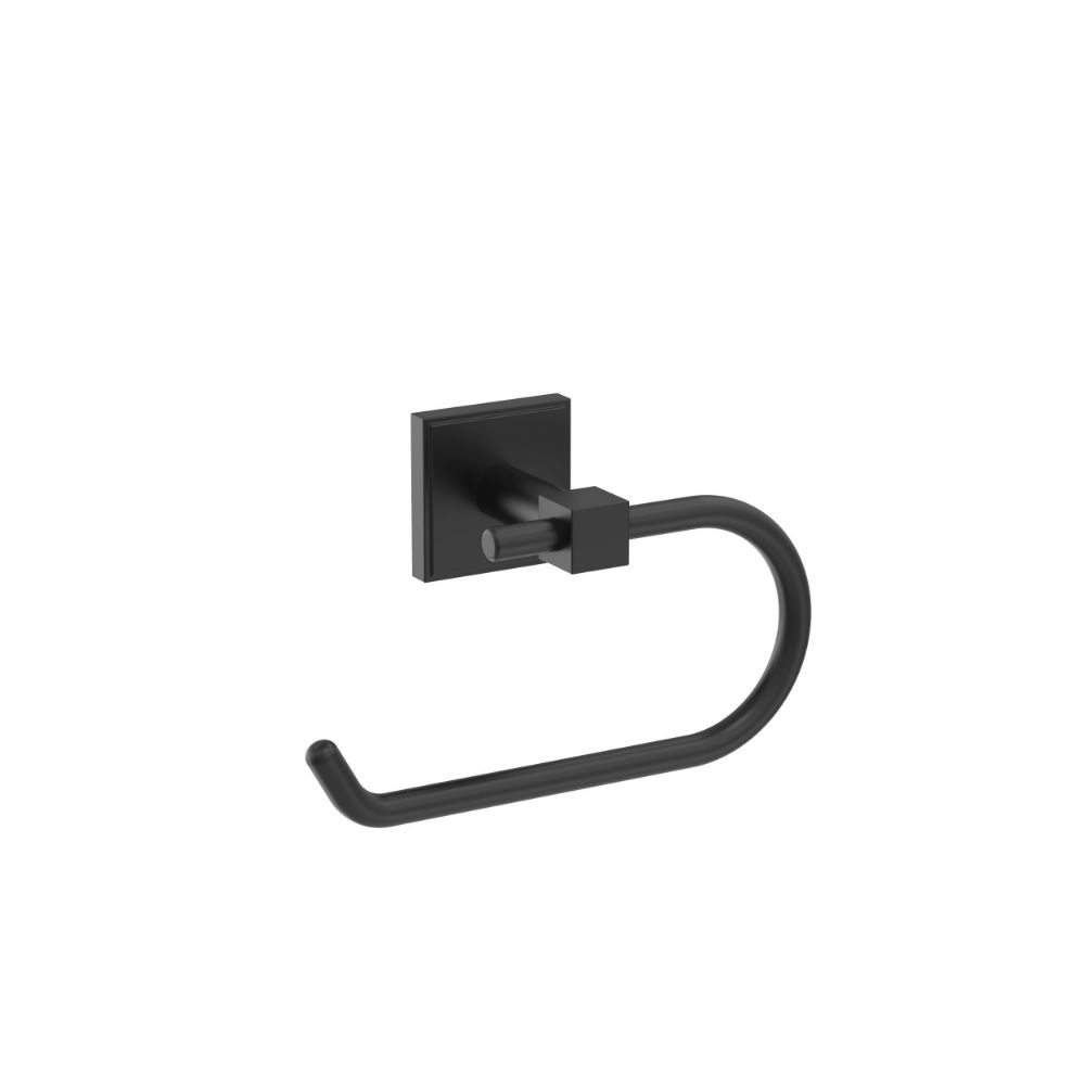 Amerock BH36071MB Appoint Matte Black Traditional Single Post Toilet Paper Holder