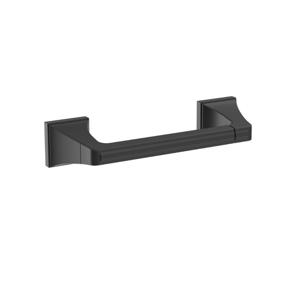 Amerock BH36021MB Mulholland Matte Black Traditional Pivoting Double Post Toilet Paper Holder