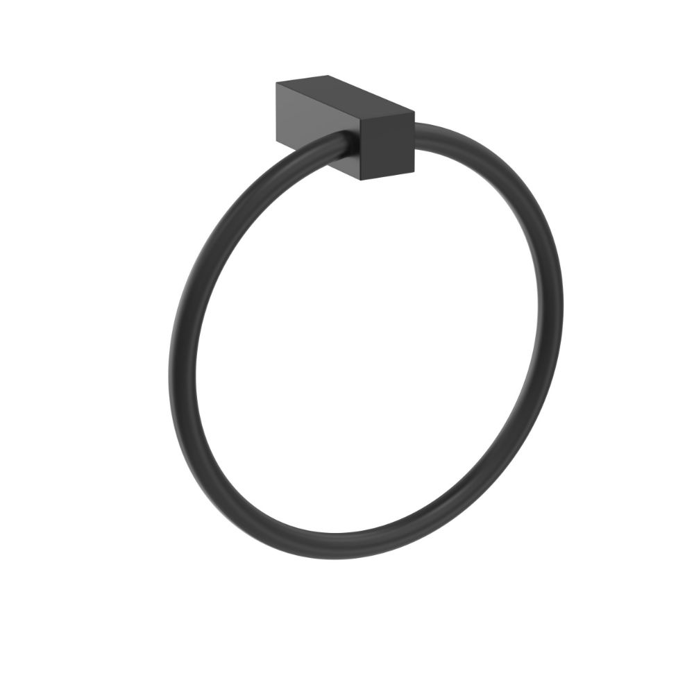 Amerock BH36082MB Monument Matte Black Contemporary 6-1/2 in (165 mm) Length Towel Ring