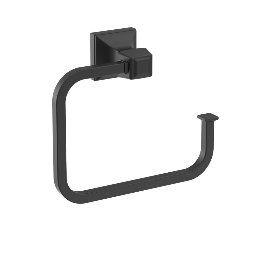 Amerock BH36022MB Mulholland Matte Black Traditional 5-3/4 in (146 mm) Length Towel Ring