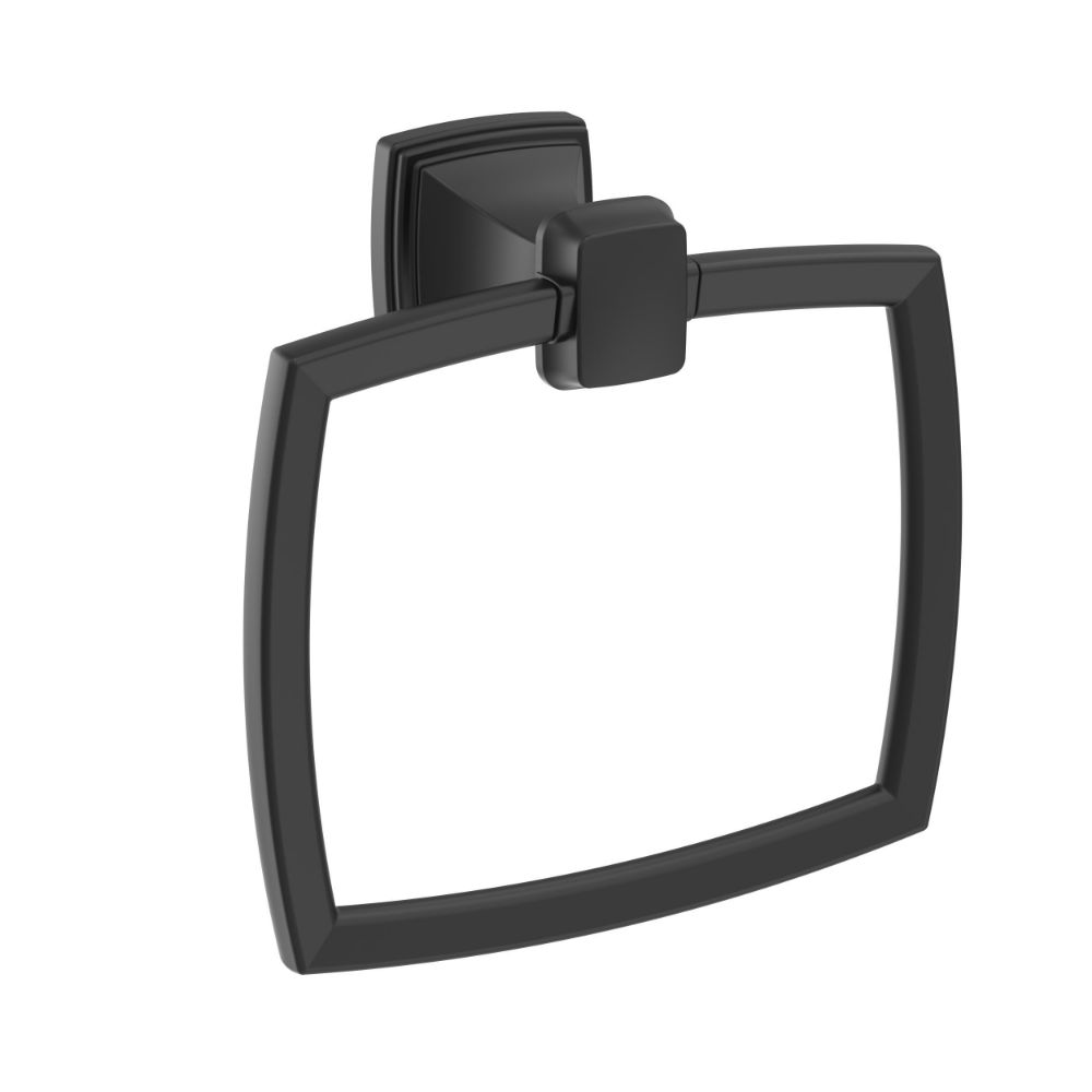 Amerock BH36032MB Revitalize Matte Black Traditional 6-13/16 in (173 mm) Length Towel Ring