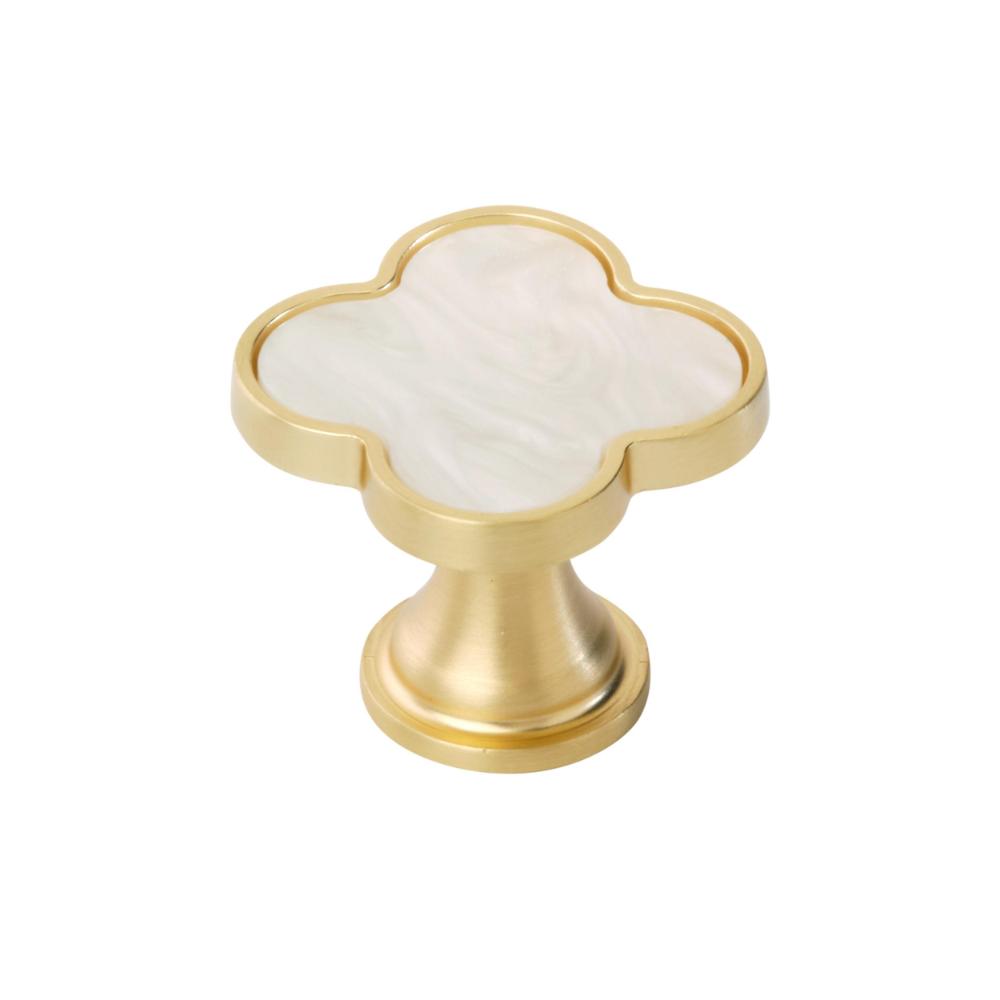 Amerock 2PK36970MOP Accents 1-1/4 inch (32mm) Length Gold/Mother of Pearl Cabinet Knob - 2 Pack